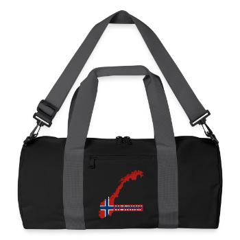 Norway Vacation Nature Gift - Recycled Duffel Bag - black/graphite grey - Front