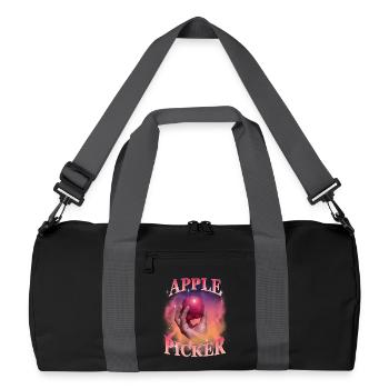 Apple Picker Retro Sunset - Recycelte Duffel Bag - Schwarz/Graphitgrau - Vorne