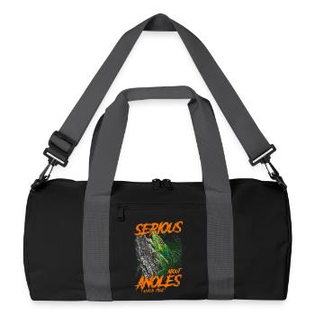 S’intéresse sérieusement aux anoles de chevalier cubain depuis 1988 - Sac de sport recyclé - noir/gris graphite - Devant
