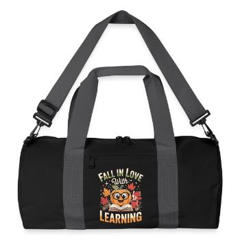 Fall In Love With Teaching Fall Teacher - Recycled Duffel Bag - black/graphite grey - Front