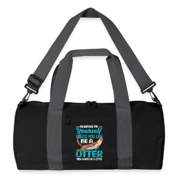 Soyez vous-même loutre de mer dessin animé - Sac de sport recyclé - noir/gris graphite - Devant