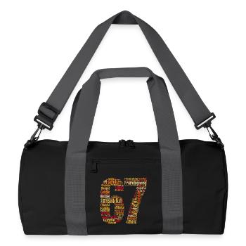 Thanksgiving 67 Memes – Gen Alpha Slang - Recycled Duffel Bag - black/graphite grey - Front