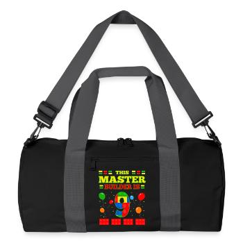 Master Builder 9 Years Old Block Building 9th BDay - Recycled Duffel Bag - black/graphite grey - Front