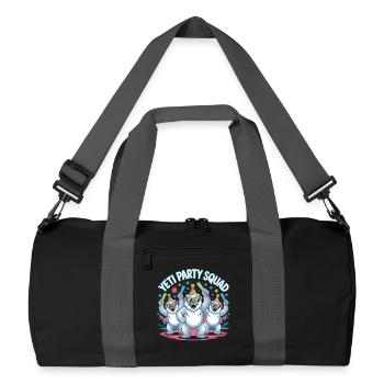 Yeti Party Squad – Chemise de fête d’hiver drôle - Sac de sport recyclé - noir/gris graphite - Devant