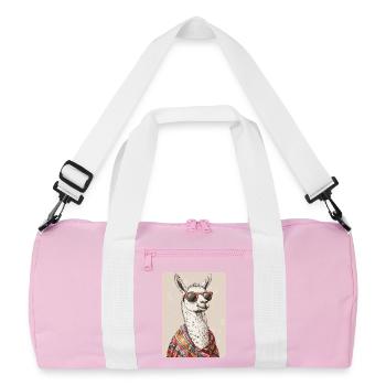 lama - Recycled Duffel Bag - pink/white - Front