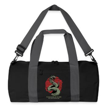 Créatures mythologiques du basilic - Sac de sport recyclé - noir/gris graphite - Devant