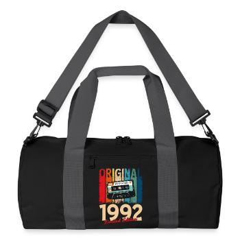 33rd Birthday Cassette October Year 1992 - Recycled Duffel Bag - black/graphite grey - Front