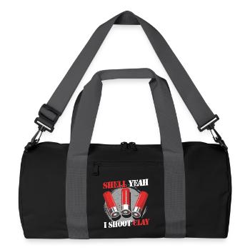 Clay Pigeon Shooting Shell yes I Shoot Clay - Recycled Duffel Bag - black/graphite grey - Front