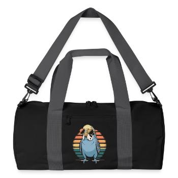 Perruche colorée - Sac de sport recyclé - noir/gris graphite - Devant