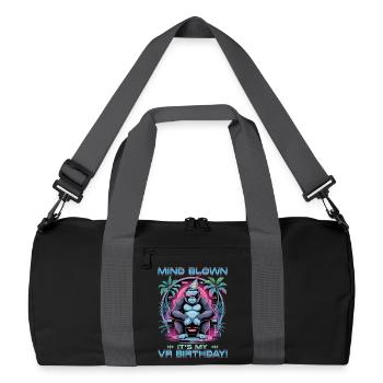 Birthday Gamer VR - Recycelte Duffel Bag - Schwarz/Graphitgrau - Vorne