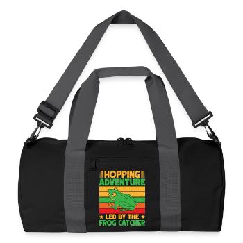 Frog Catcher Hopping Adventure Frog - Recycled Duffel Bag - black/graphite grey - Front