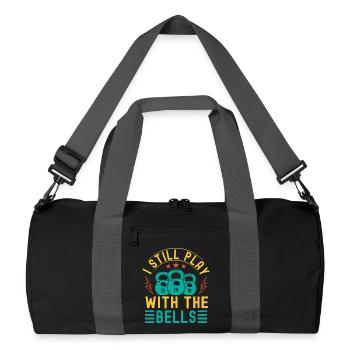 Fanatiques de fitness, je joue toujours avec les cloches - Sac de sport recyclé - noir/gris graphite - Devant