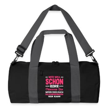 Princesse accro à l'adrénaline et parachutiste - Sac de sport recyclé - noir/gris graphite - Devant
