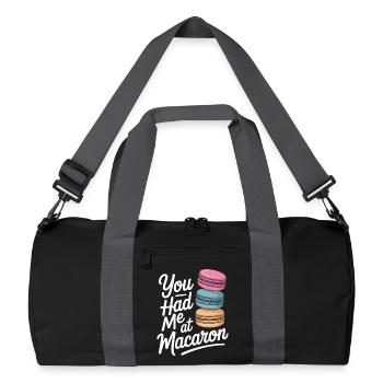 Macaron French Desserts - Recycled Duffel Bag - black/graphite grey - Front