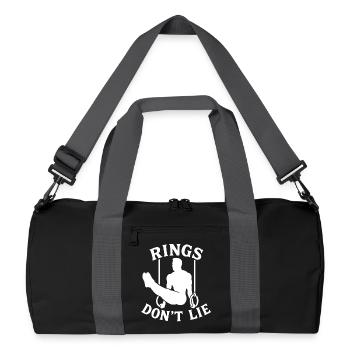 Rings Don't Lie Calisthenics Fitness Gym Training - Recycled Duffel Bag - black/graphite grey - Front