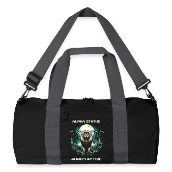 Alpha Status Active | Leo Domination Nature - Recycled Duffel Bag - black/graphite grey - Front