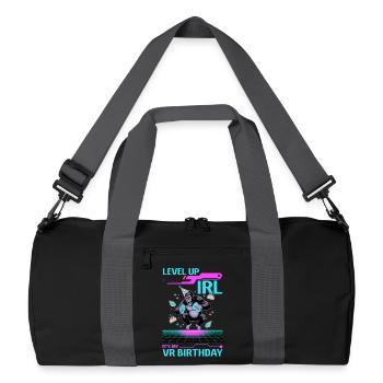 Birthday Gamer VR - Recycelte Duffel Bag - Schwarz/Graphitgrau - Vorne