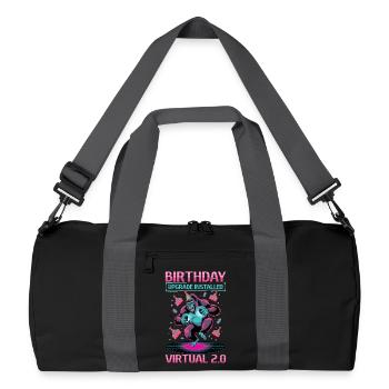Birthday Gamer VR - Recycelte Duffel Bag - Schwarz/Graphitgrau - Vorne
