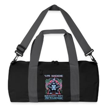 Birthday Gamer VR - Recycelte Duffel Bag - Schwarz/Graphitgrau - Vorne