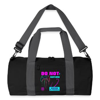 Ne pas DÉRANGER - Mission de jeu - Sac de sport recyclé - noir/gris graphite - Devant