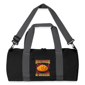 Makkaroni und Käse Lieblingsessen Seltsam 90er - Recycelte Duffel Bag - Schwarz/Graphitgrau - Vorne