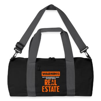 Avertissement Immobilier Sujet de conversation - Sac de sport recyclé - noir/gris graphite - Devant