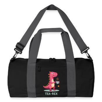 TEA-REX Teemotiv - Recycelte Duffel Bag - Schwarz/Graphitgrau - Vorne
