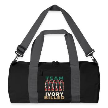 Ivory Woodpecker Birdwatcher Team Ivory Billed - Recycled Duffel Bag - black/graphite grey - Front