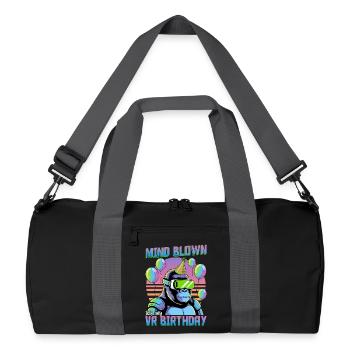 Birthday Gamer VR - Recycelte Duffel Bag - Schwarz/Graphitgrau - Vorne