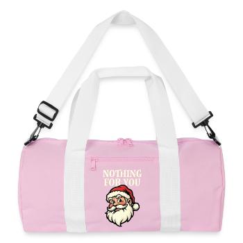 Rien pour vous - Père Noël - Sac de sport recyclé - rose/blanc - Devant