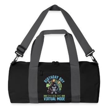 Birthday Gamer VR - Recycelte Duffel Bag - Schwarz/Graphitgrau - Vorne