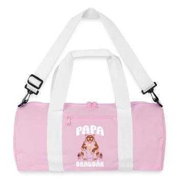 Dad-to-be PAPA BRAUBÄR Funny - Recycled Duffel Bag - pink/white - Front