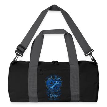 Col bleu Épouse Ouvrier Artisanat Ouvrier du bâtiment - Sac de sport recyclé - noir/gris graphite - Devant