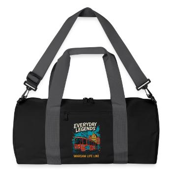Everyday Legends Warsaw Tram Design - Recycled Duffel Bag - black/graphite grey - Front