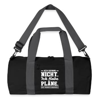 Araber Pläne Pferdemädchen Reiten Ponyfans Reiter - Recycelte Duffel Bag - Schwarz/Graphitgrau - Vorne