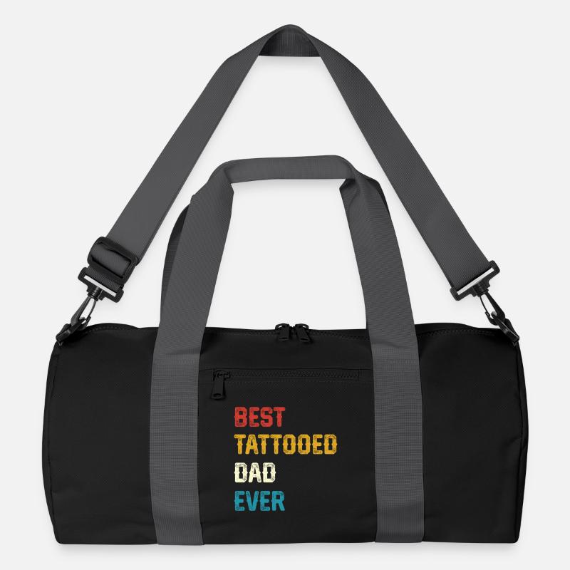 Best Tattooed Dad Ever Recycled Duffel Bag
