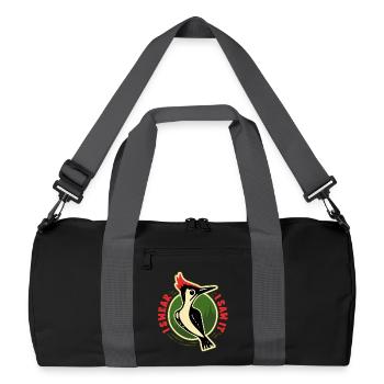 Elfenbein Specht Vogelbeobachter I Swear I Saw It - Recycelte Duffel Bag - Schwarz/Graphitgrau - Vorne