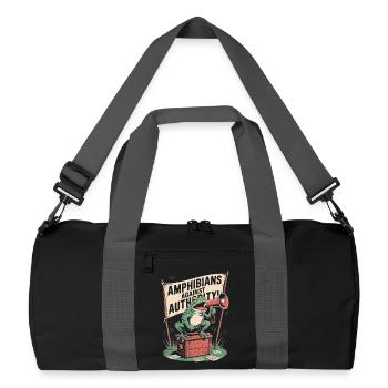 Les amphibiens contre l’autorité Portland - Sac de sport recyclé - noir/gris graphite - Devant