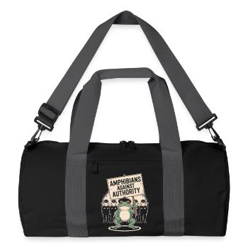 Les amphibiens contre l’autorité Portland - Sac de sport recyclé - noir/gris graphite - Devant
