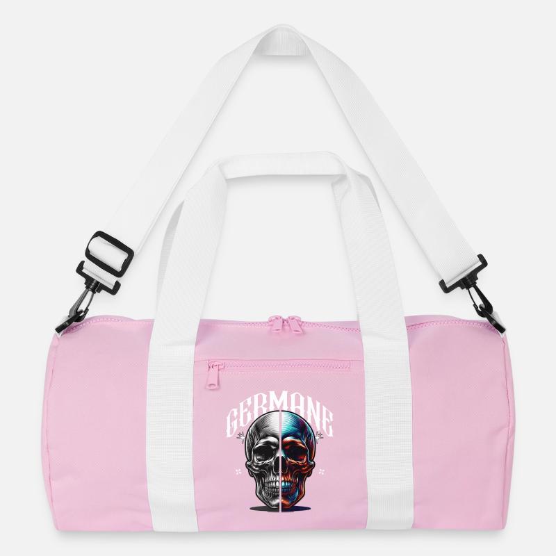 Split Skull Neon Contrast Germanic Recycled Duffel Bag