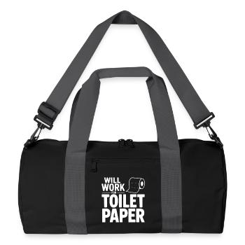 Fonctionnera pour le papier toilette - Sac de sport recyclé - noir/gris graphite - Devant