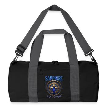 Birthstone September Sapphire - Recycled Duffel Bag - black/graphite grey - Front