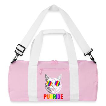 Purride Cat Rainbow Shades - Recycled Duffel Bag - pink/white - Front