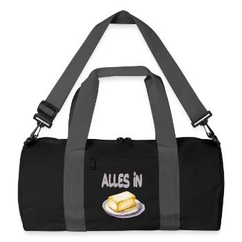 Tout en beurre illustration humoristique - Sac de sport recyclé - noir/gris graphite - Devant