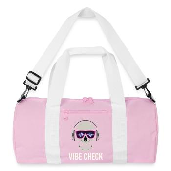 Crâne Neon Vibe Check – Skull Edition - Recycled Duffel Bag - pink/white - Front