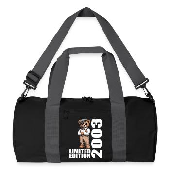 2003 Limited Edition Bär Geburtstag 2003 - Recycelte Duffel Bag - Schwarz/Graphitgrau - Vorne