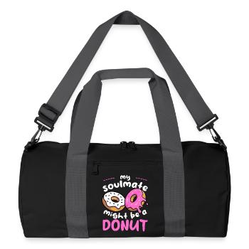 Mein Seelenverwandter Donut - Recycelte Duffel Bag - Schwarz/Graphitgrau - Vorne