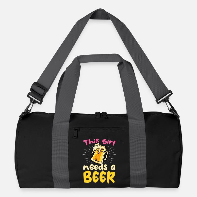 Dieses Mädchen braucht ein Bier Recycelte Duffel Bag