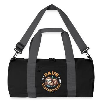 Dad-to-be DADDY'S SNORING SHIRT Funny - Recycled Duffel Bag - black/graphite grey - Front