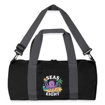 Seas The Eight Cute Octopus Birthday Island - Recycled Duffel Bag - black/graphite grey - Front